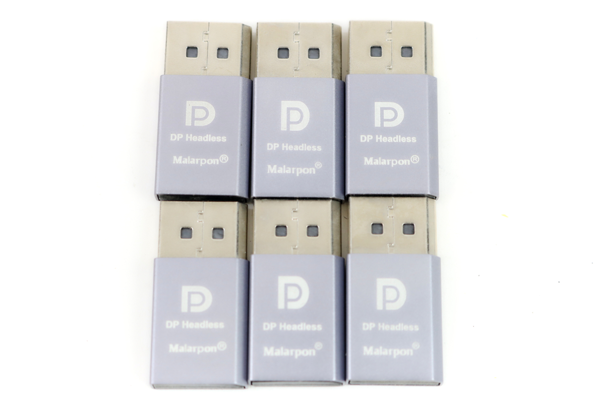 6 Pack - Displayport Dummy Adapter Plug EDID Virtual Display Emulator | Fast ...